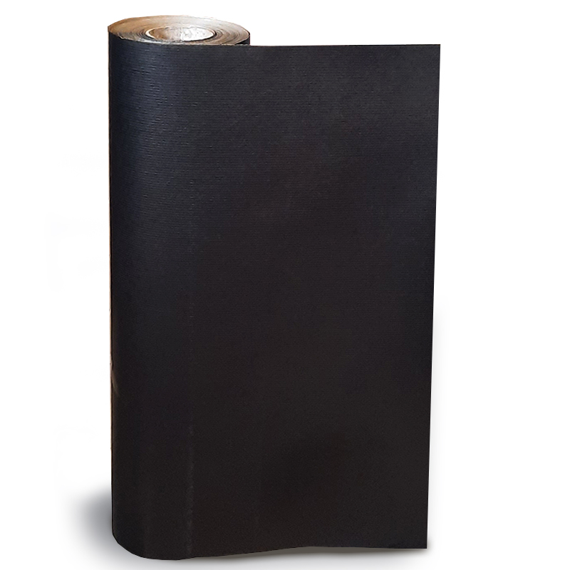 Black Pure Ribbed Kraft Rolls - 500mm x 100m 65gsm - 1x Roll Per Pack