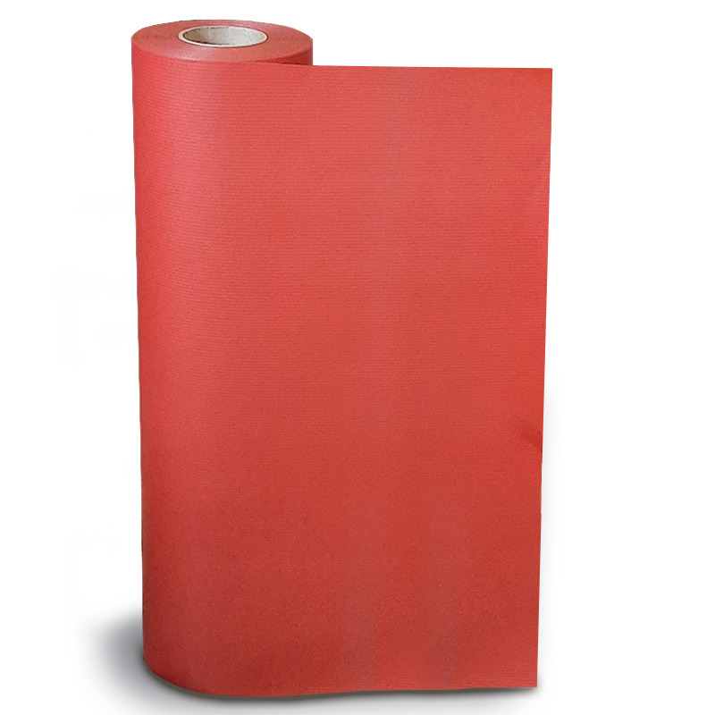 Red Pure Ribbed Kraft Rolls - 500mm x 100m 65gsm - 1x Roll Per Pack