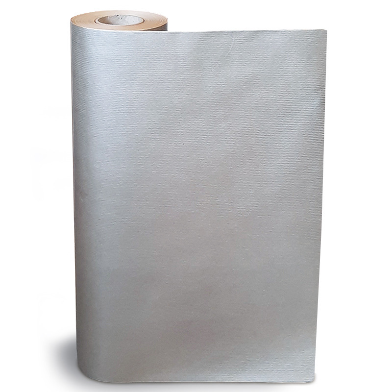 Silver Pure Ribbed Kraft Rolls - 500mm x 100m 65gsm - 1x Roll Per Pack