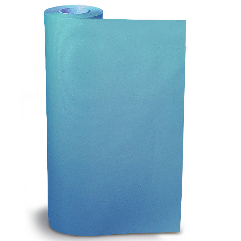Turquoise Pure Ribbed Kraft Rolls - 500mm x 100m 65gsm - 1x Roll Per Pack