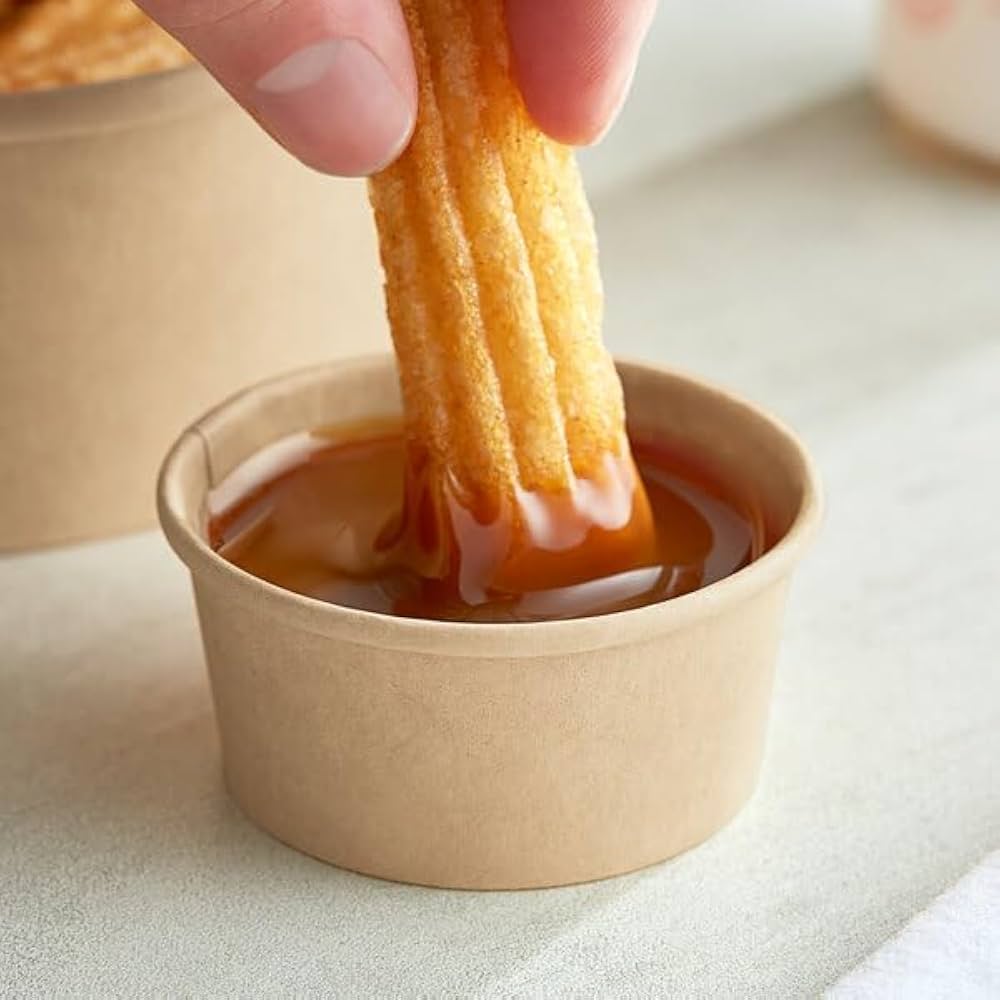 2oz Kraft Paper Portion Pots Only - 50x Per Pack