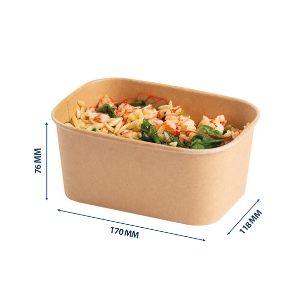Large Kraft Deli Containers 1000ml - 50x Per Pack