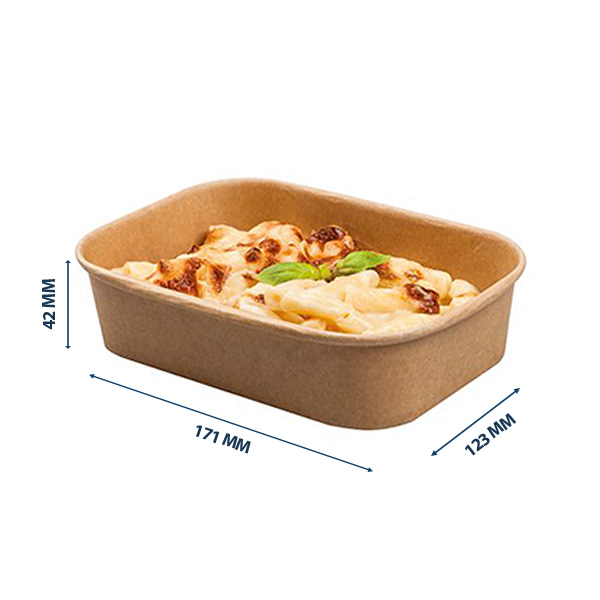Small Kraft Deli Containers 500ml - 50x Per Pack Small Kraft Deli Containers 500ml - 50x Per Pack