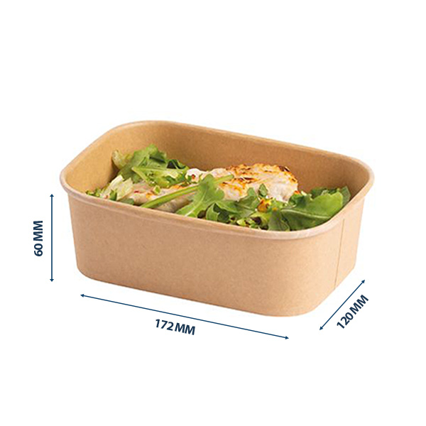 Medium Kraft Deli Containers 750ml - 50x Per Pack Medium Kraft Deli Containers 750ml - 50x Per Pack
