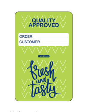 Takeaway Food Labels - 70mm x 45mm - 250x Labels Per Pack