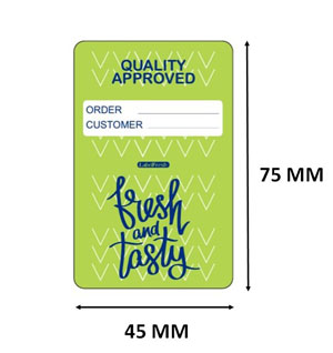 Takeaway Food Labels - 70mm x 45mm - 250x Labels Per Pack