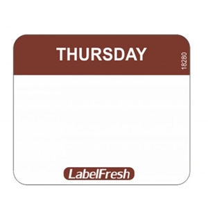 Label Fresh - Thursday - 30mm x 25mm - 1000x Per Pack