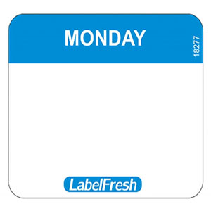Label Fresh - Monday - 30mm x 25mm - 1000x Per Pack