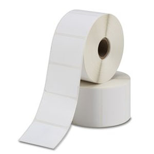 Zebra Direct Thermal Perforated Card - 57mm x 38mm x 25mm - 1000x Labels Per Roll