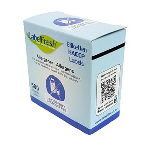 Allergy Food Label Lactose Free - 30mm x 30mm - 500 Labels Per Pack