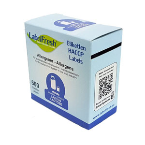 Allergy Food Label Lactose - 30mm x 30mm - 500 Labels Per Pack