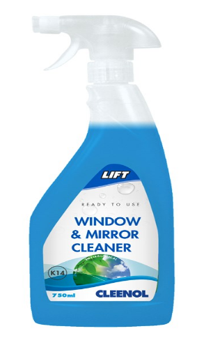 Cleenol Lift Window & Mirror Cleaner - 750ml Spray Bottle