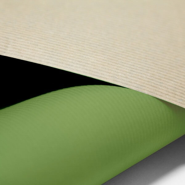 Lime Green Pure Ribbed Kraft Rolls - 500mm x 100m 65gsm - 1x Roll Per Pack