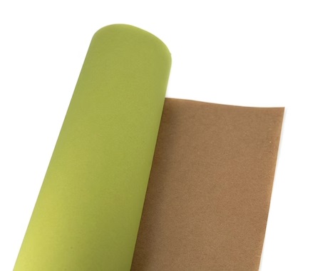 Lime Green Pure Ribbed Kraft Rolls - 500mm x 100m 65gsm - 1x Roll Per Pack