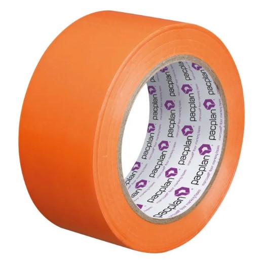 Marcwell Orange 50mm Lane Marking Tape - 1x Roll Per Pack