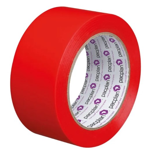 Marcwell Red 50mm Lane Marking Tape - 1x Roll Per Pack