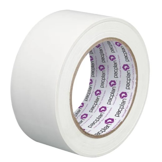 Marcwell White 50mm Lane Marking Tape - 1x Roll Per Pack