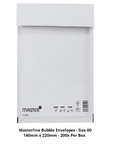 Masterline Padded Envelopes - Size 0 - 170mm x 220mm - 100x Per Pack