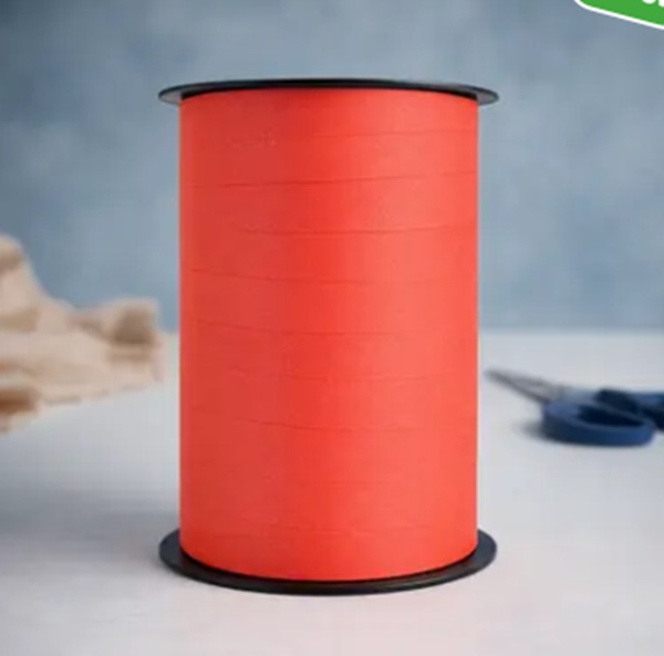 Curling Ribbon Red Matt - 10mm x 200m  - 1x Roll Per Pack
