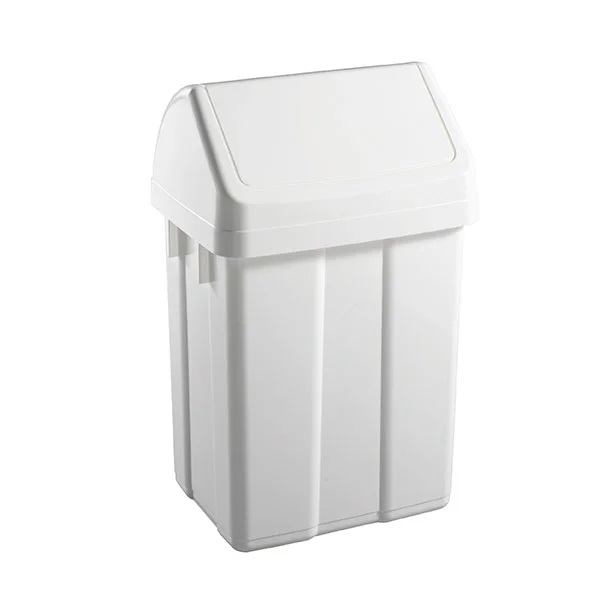 Max High quality swing bin 50 litre White - 1 Per Pack