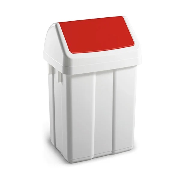 Max High quality swing bin 50 litre Red - 1 Per Pack