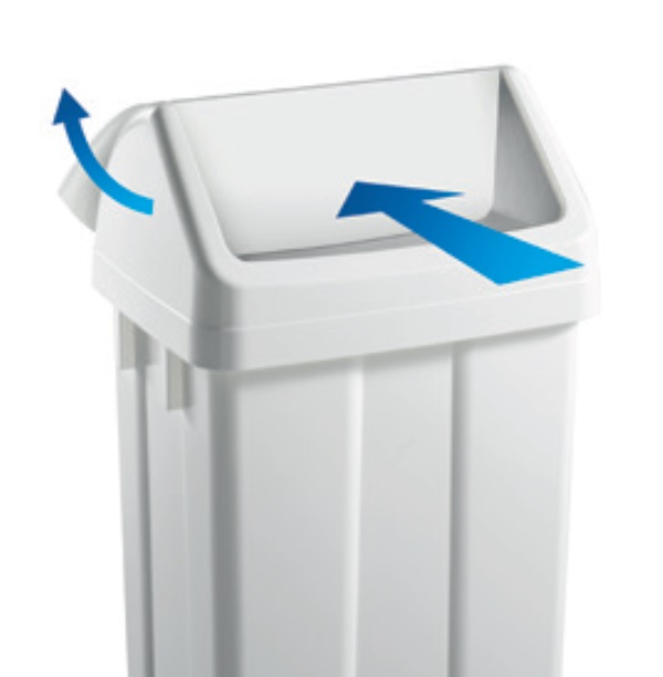 Max High quality swing bin 50 litre Blue - 1 Per Pack