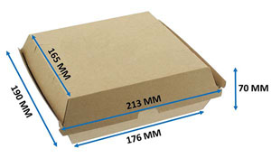Extra Large Kraft Meal Box with Lid - 50 Per Pack