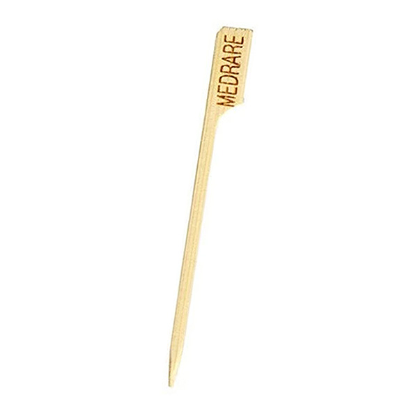 Bamboo Steak Markers - Med Rare - 90mm - 100x Per Pack