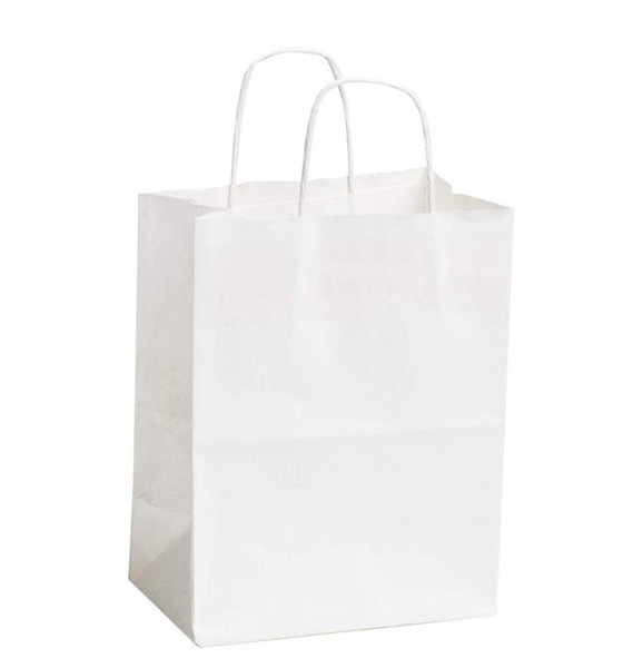 Large Fashion Bags - Twisted Handle White - 125x Per Pack