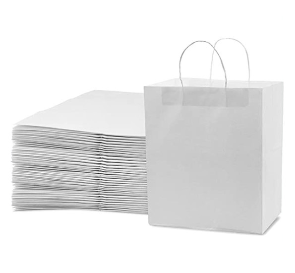 Medium Fashion Bags - Twisted Handle White - 125x Per Pack