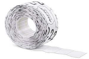 Meto Price Labels Single Line - 26mm x 12mm Peelable White - 6x Rolls Per Pack