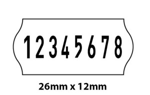 Meto Price Labels Single Line - 26mm x 12mm Peelable White - 6x Rolls Per Pack