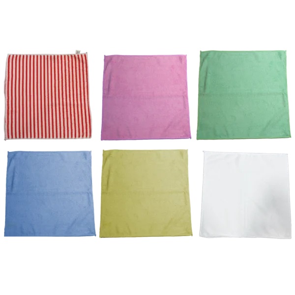 Microfibre General Purpose Cloth Red Stripe 400mm x 400mm 260GSM - 10x Per Pack