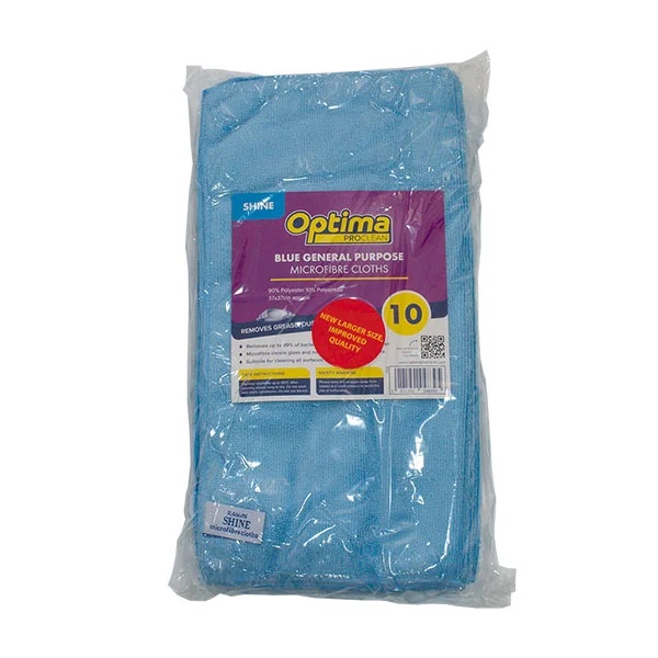 Microfibre General Purpose Cloth Blue 400mm x 400mm 260GSM - 10x Per Pack