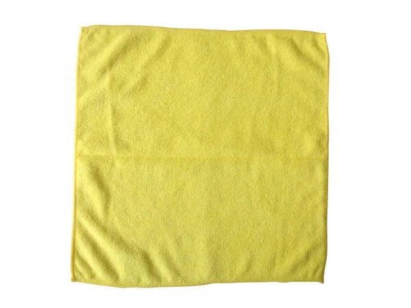 Microfibre General Purpose Cloth Yellow 400mm x 400mm 200GSM - 10x Per Pack