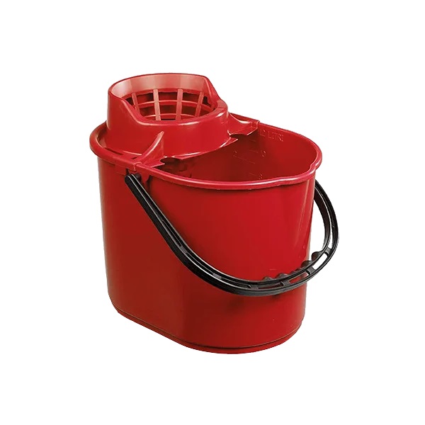 Delux Mop Bucket with Wringer Red 12 Litre - 1x Per Pack