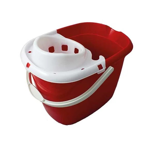 Standard Mop Bucket with Wringer Red 15 Litre - 1x Per Pack