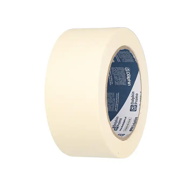 Blue Dolphin Masking Tape White, Yellow - 48mm x 50m - 1x Roll Per Pack