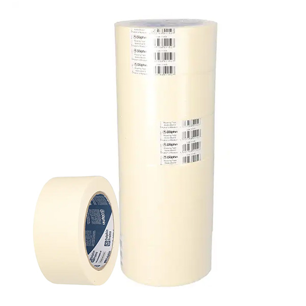 Blue Dolphin Premium Masking Tape White, Yellow - 48mm x 50m - 1x Roll Per Pack