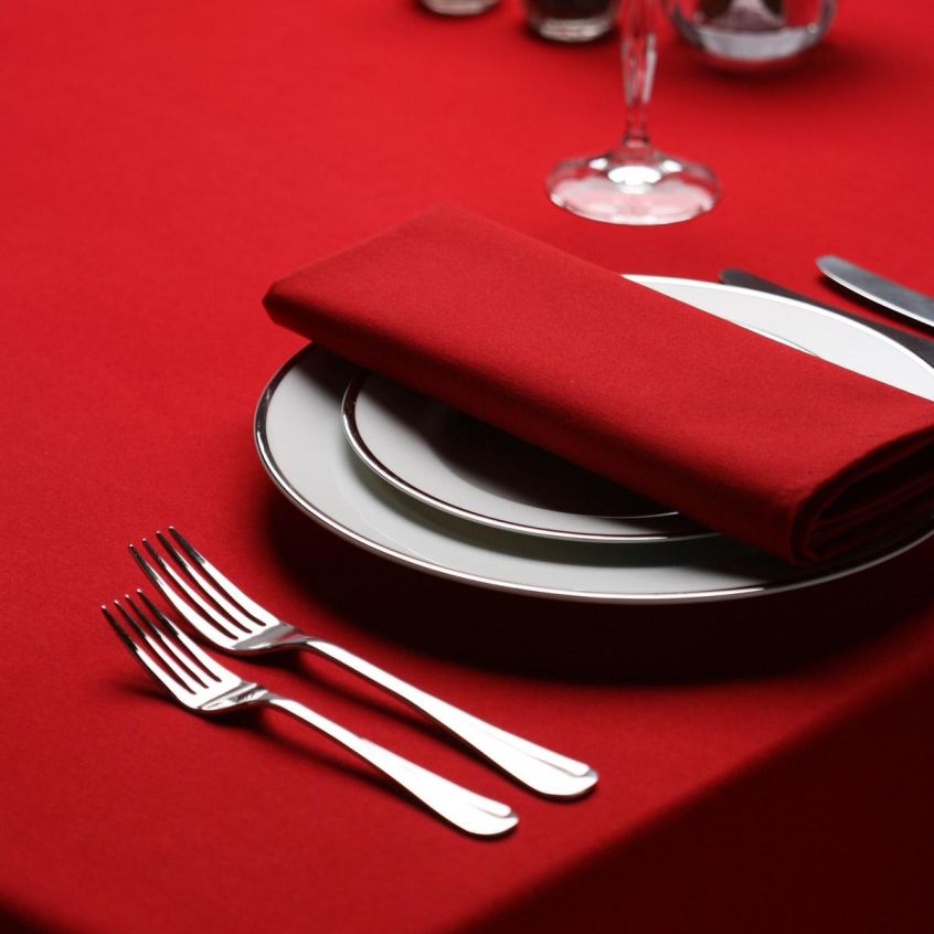 Lunch Napkin Red - 2PLY 33x33cm  4x Fold - 100x Per Pack