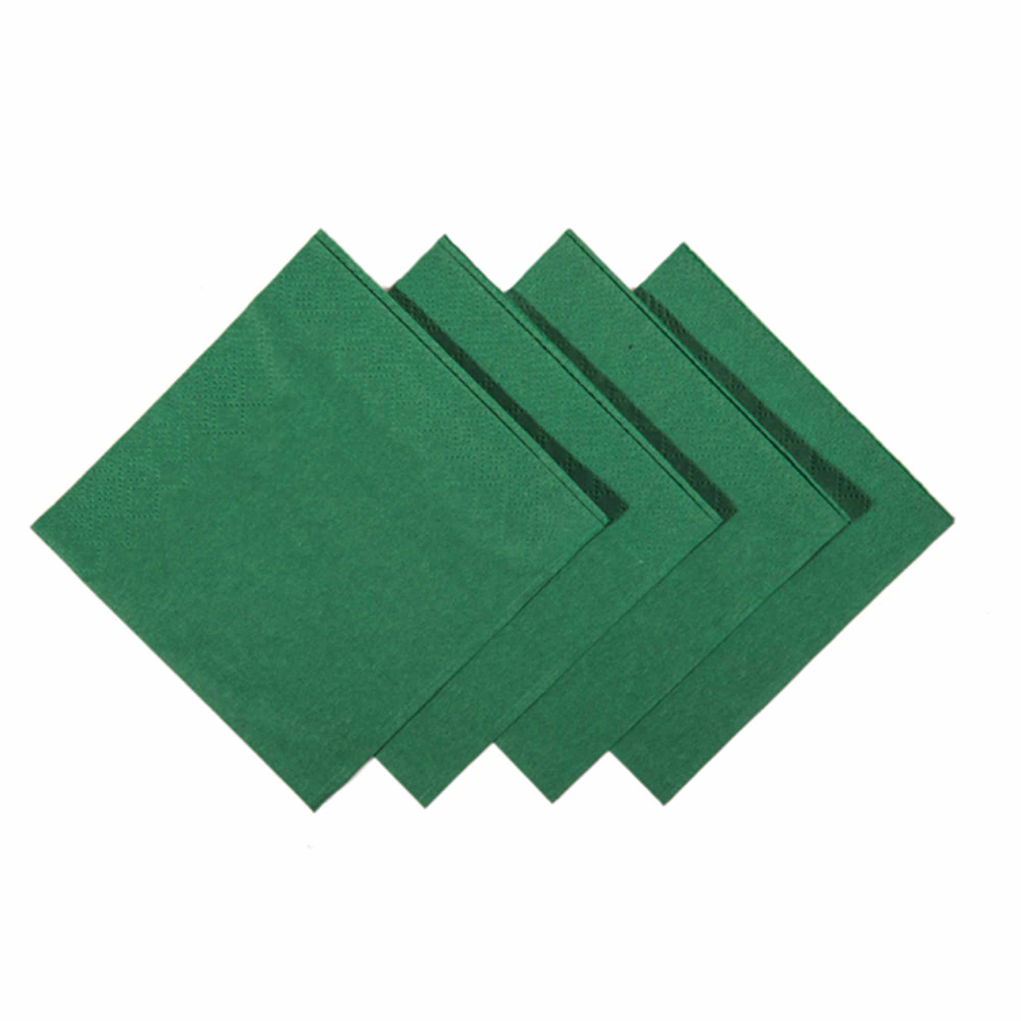 Dark Green Napkin 2PLY 33X33 1/4FOLD - 100Per Packet