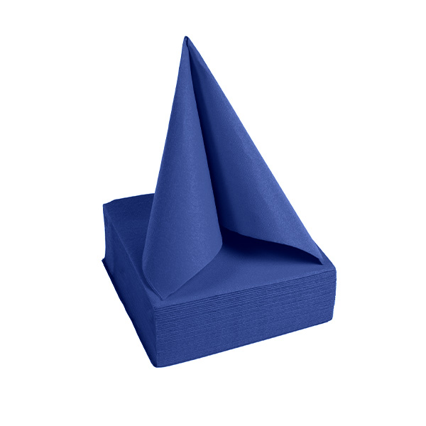 Party Napkins Navy Blue - 2Ply 20x20cm 4x Fold - 50x Per Pack