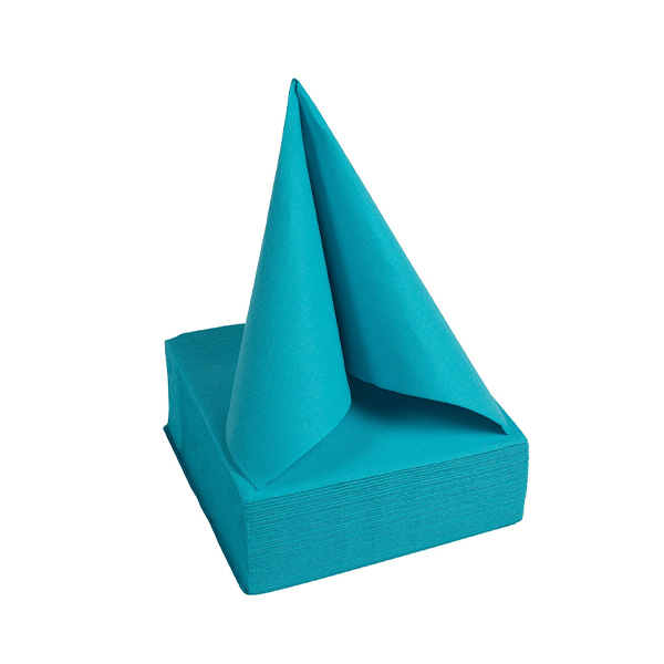 Party Napkins Turquoise - 2Ply 20x20cm 4x Fold - 50x Per Pack