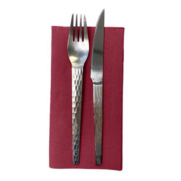 Dinner Napkins Burgundy - 2Ply 38x38cm 8x Fold - 40x Per Pack