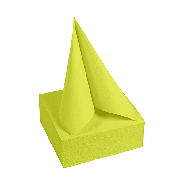 Party Napkins Kiwi Green - 2Ply 20x20cm 4x Fold - 50x Per Pack
