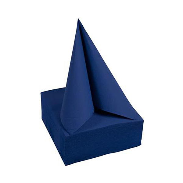 Party Napkins Navy Blue - 2Ply 38x38cm 4x Fold - 40x Per Pack