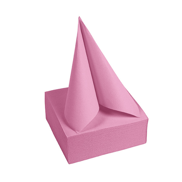 Party Napkins Powder Pink - 2Ply 38x38cm 4x Fold - 40x Per Pack