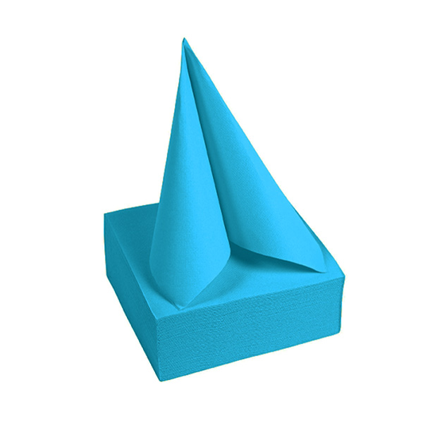Party Napkins Turquoise - 2Ply 38x38cm 4x Fold - 40x Per Pack