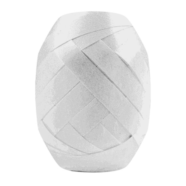 Curling Ribbon White Glossy - 7mm x 10m  - 1x Roll Per Pack