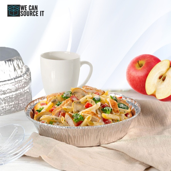 No. 12 Foil Container 185mm Diameter - 400x Per Case